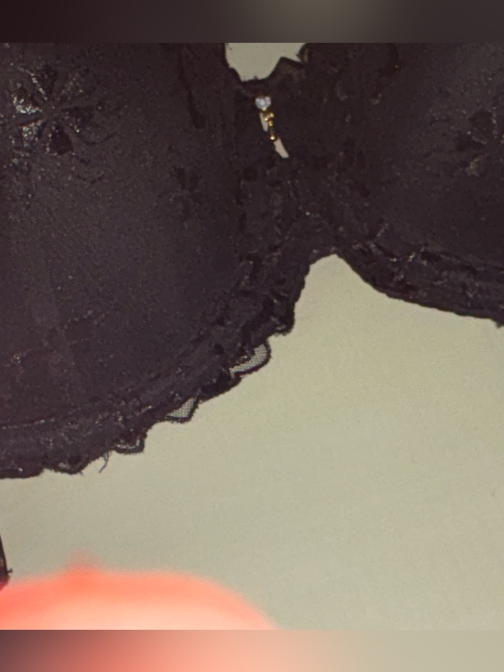 La Vie En Rose Black Lace strapless Underwire Bra 40DD - Picture 3 of 7